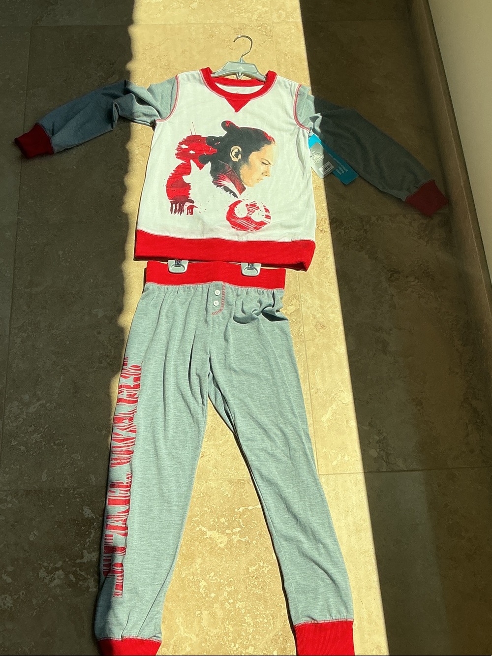 Disney Gray and Red Soccer Graphic Pajama Set